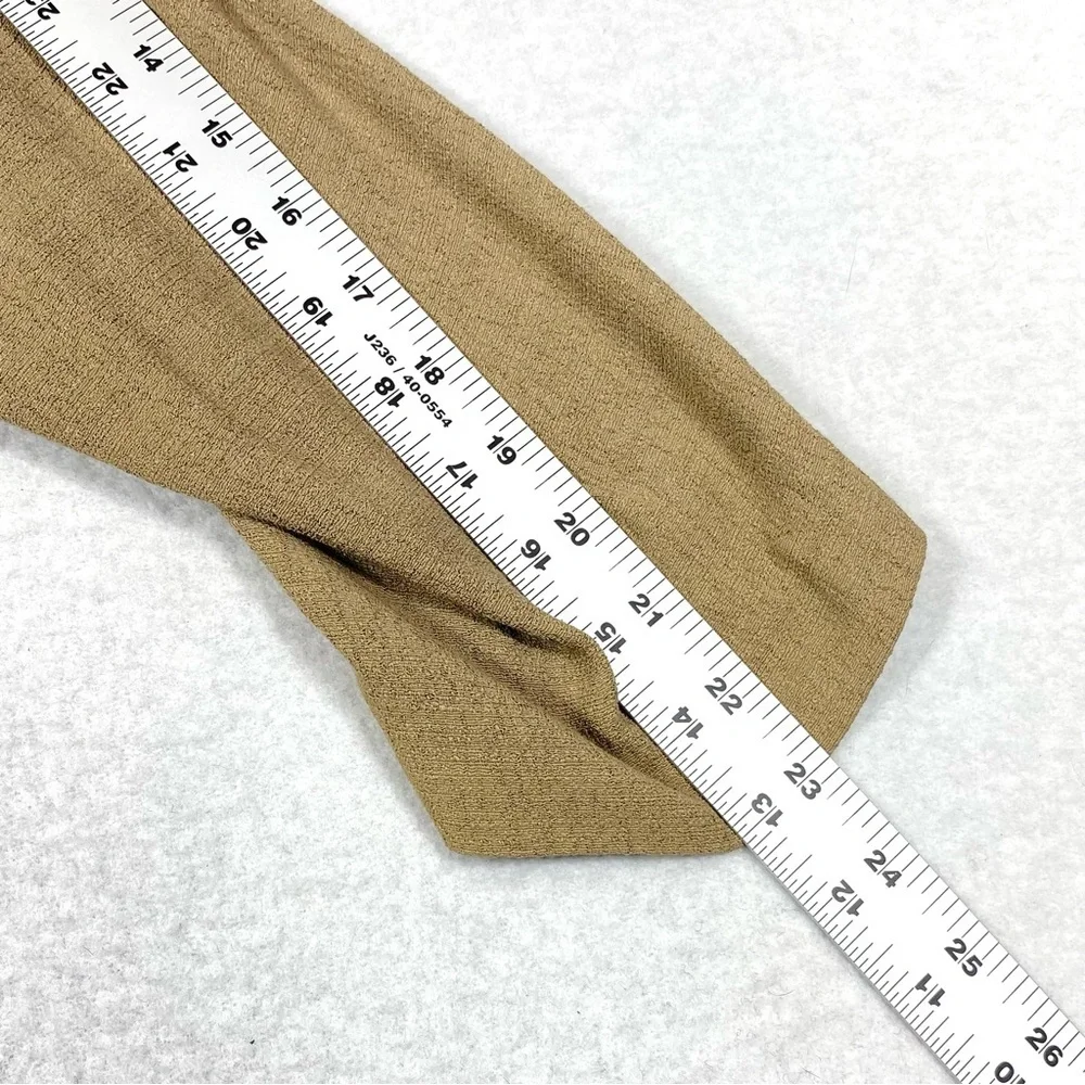 VINTAGE Studio I Single Button Blazer Women's 20W Tan Collarless Business USA